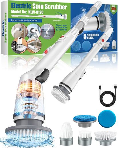 2025 Advanced Cordless Spin Scrubber with Extension Arm